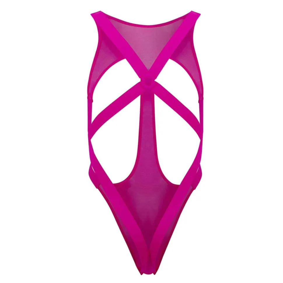 Body Mesh Rose Vif