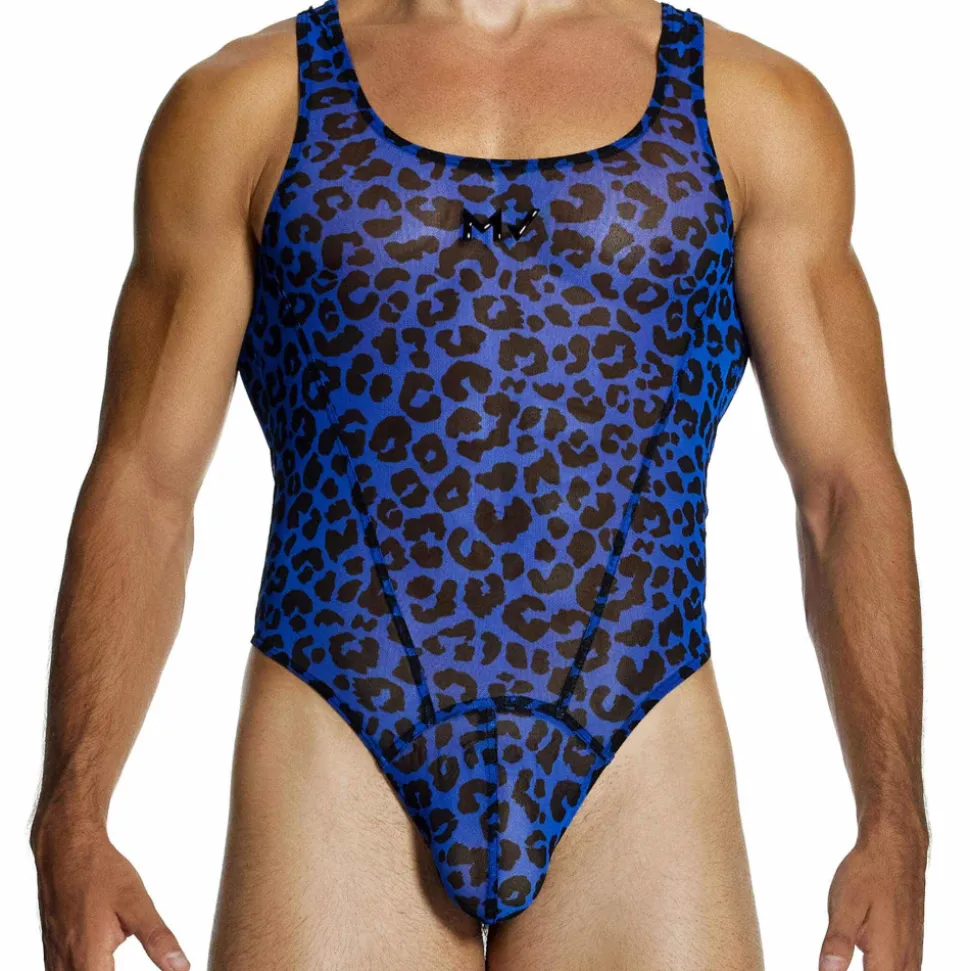 Body String Léopard Bleu