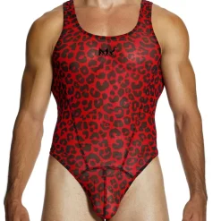 Body String Léopard Rouge