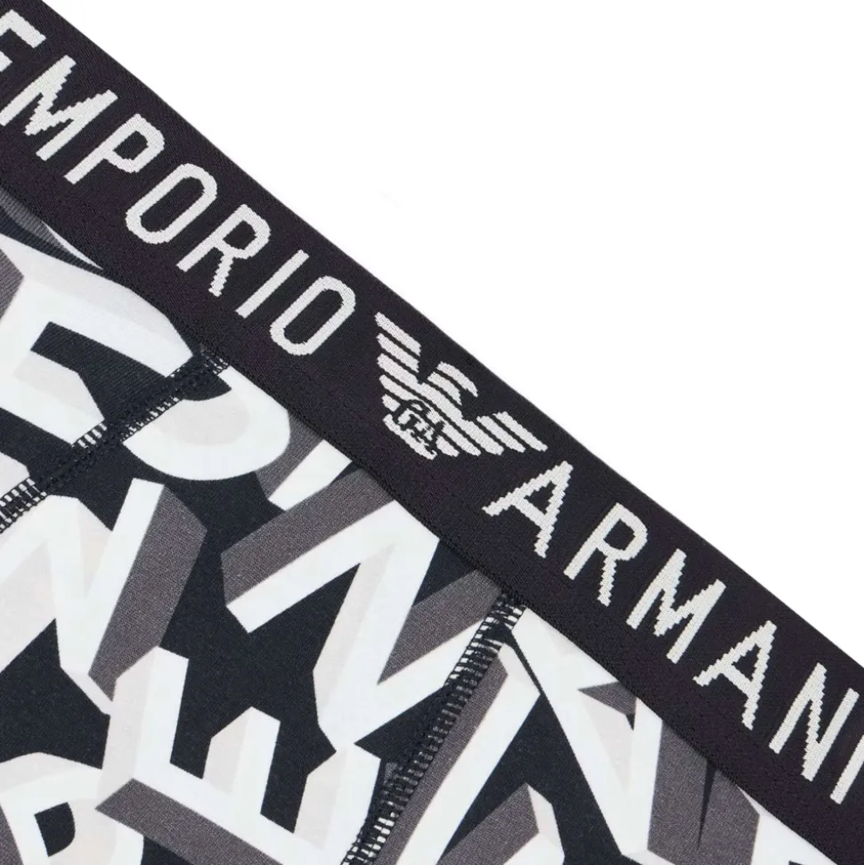 Boxer Bold All Over Lettering Coton Noir