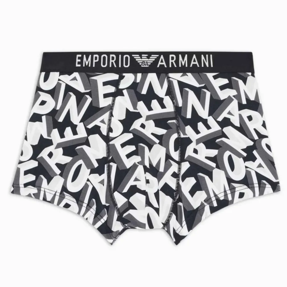 Boxer Bold All Over Lettering Coton Noir