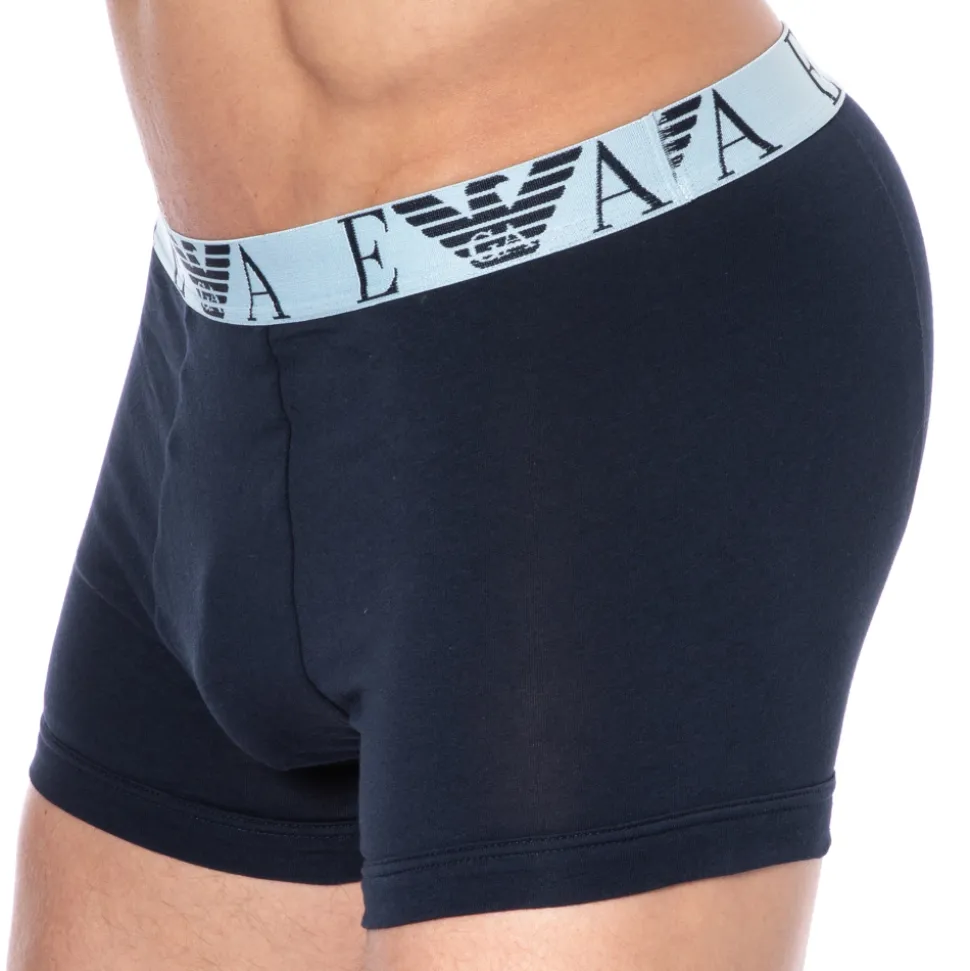 Boxer Bold Monogram Coton Marine - Gris