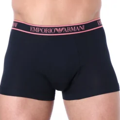 Boxer Core Logoband Coton Marine - Rose