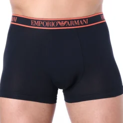 Boxer Core Logoband Coton Marine - Orange