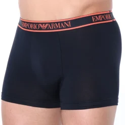 Boxer Core Logoband Coton Marine - Orange