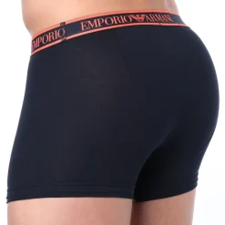 Boxer Core Logoband Coton Marine - Orange