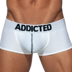 Boxer Court Push Up Mesh Blanc