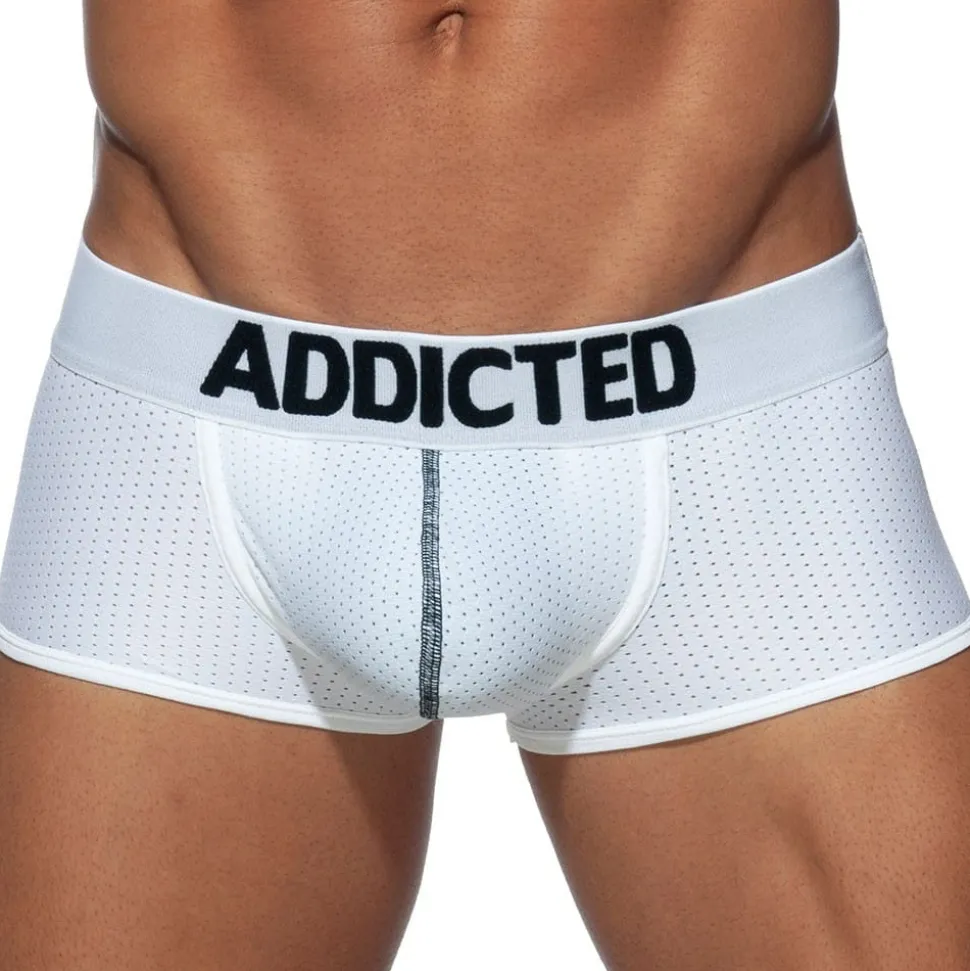 Boxer Court Push Up Mesh Blanc