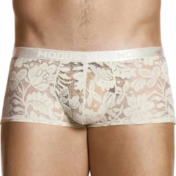 Boxer Dentelle Florale Ivoire