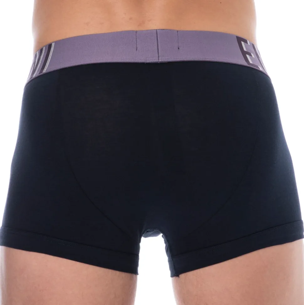 Boxer Megalogo Coton Marine