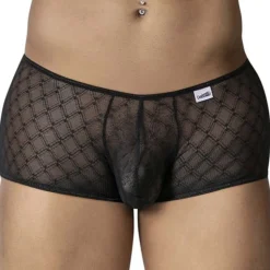 Boxer Résille Géométrique Noir