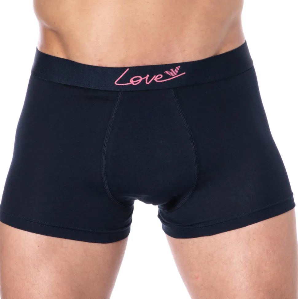 Boxer Saint-Valentin Uni Bleu Nuit