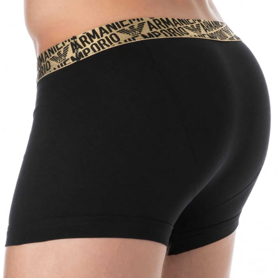 Boxer Shiny Logoband Coton Noir