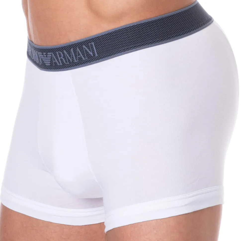 Boxer Shiny Logoband Coton Blanc