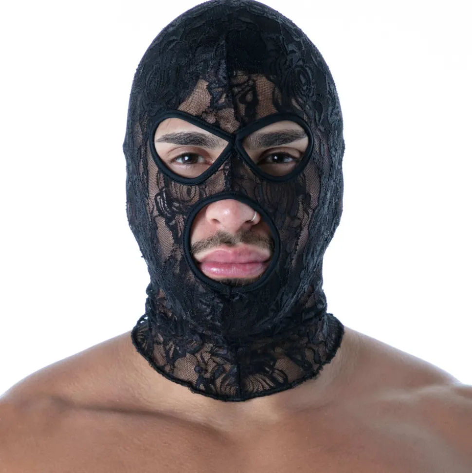Cagoule en Dentelle Fluide Noire