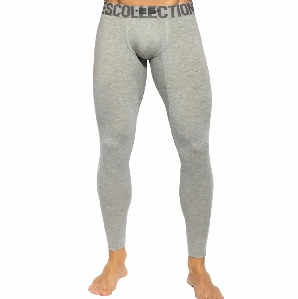 Caleçon Long Basic Coton Gris