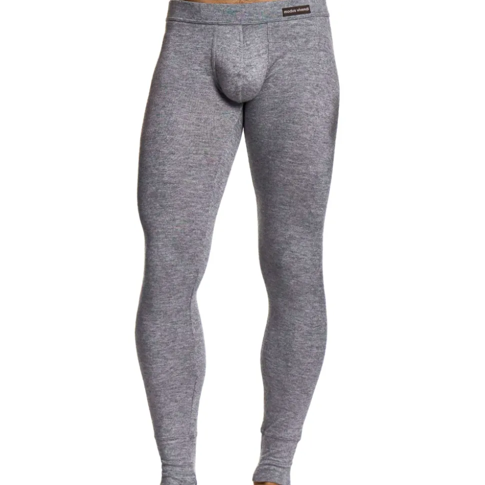Caleçon Long Mohair Gris Chiné