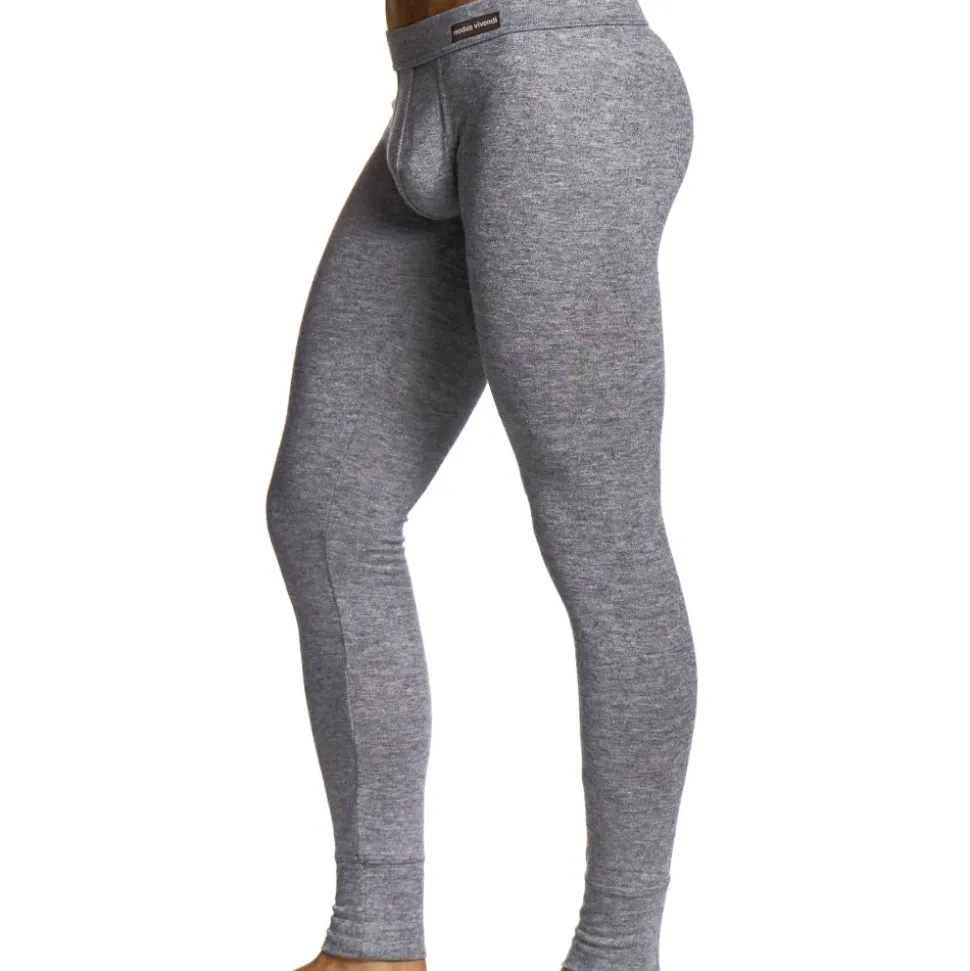 Caleçon Long Mohair Gris Chiné