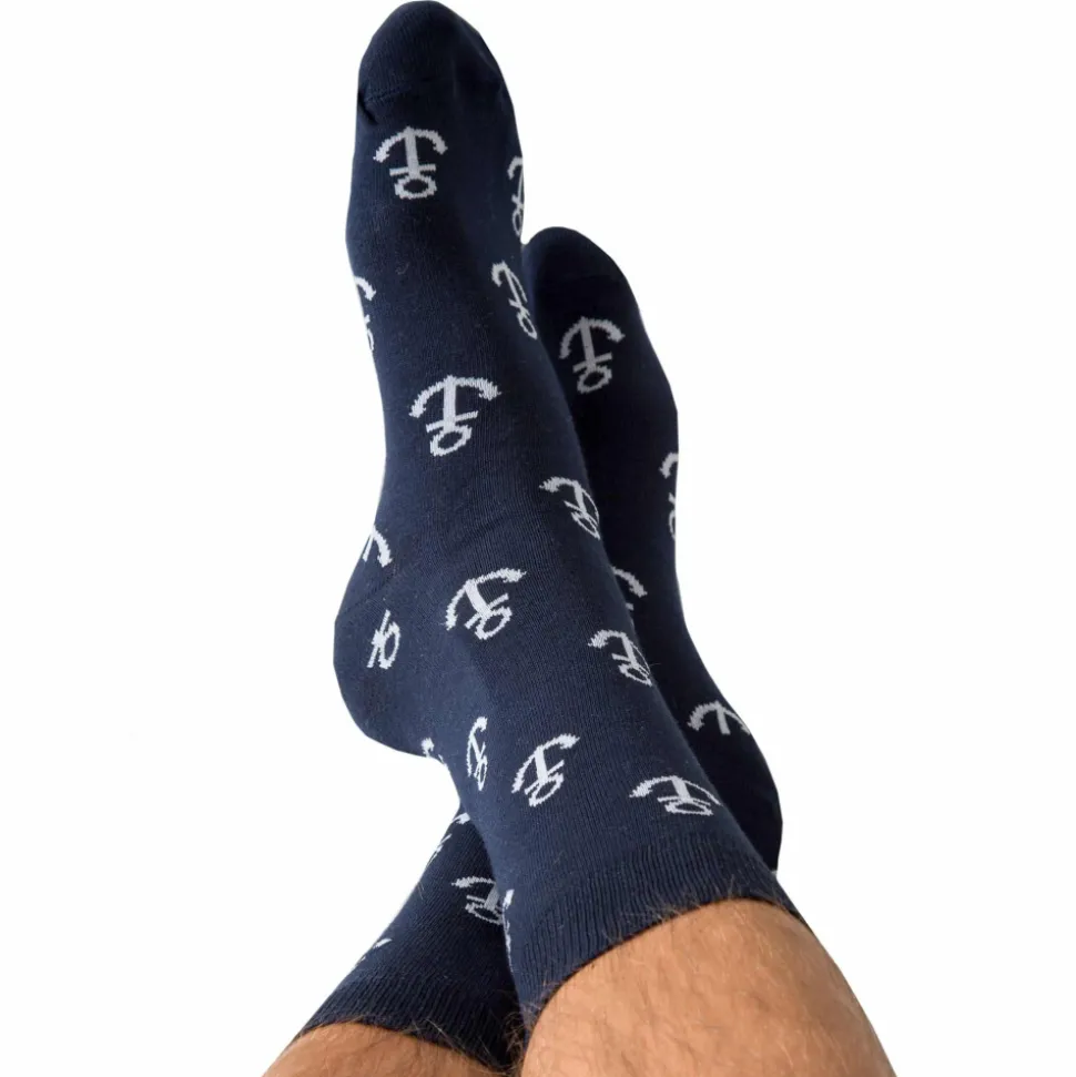 Chaussettes Basses Ancres Coton Bleu Marine