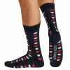 Chaussettes Basses Coton Cœurs Bleu Marine