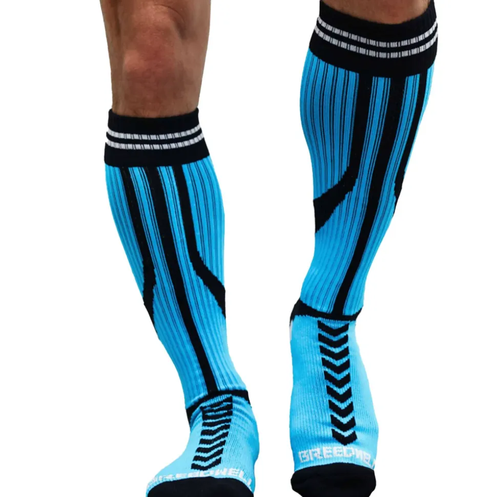Chaussettes Hautes Sucker Bleu Turquoise