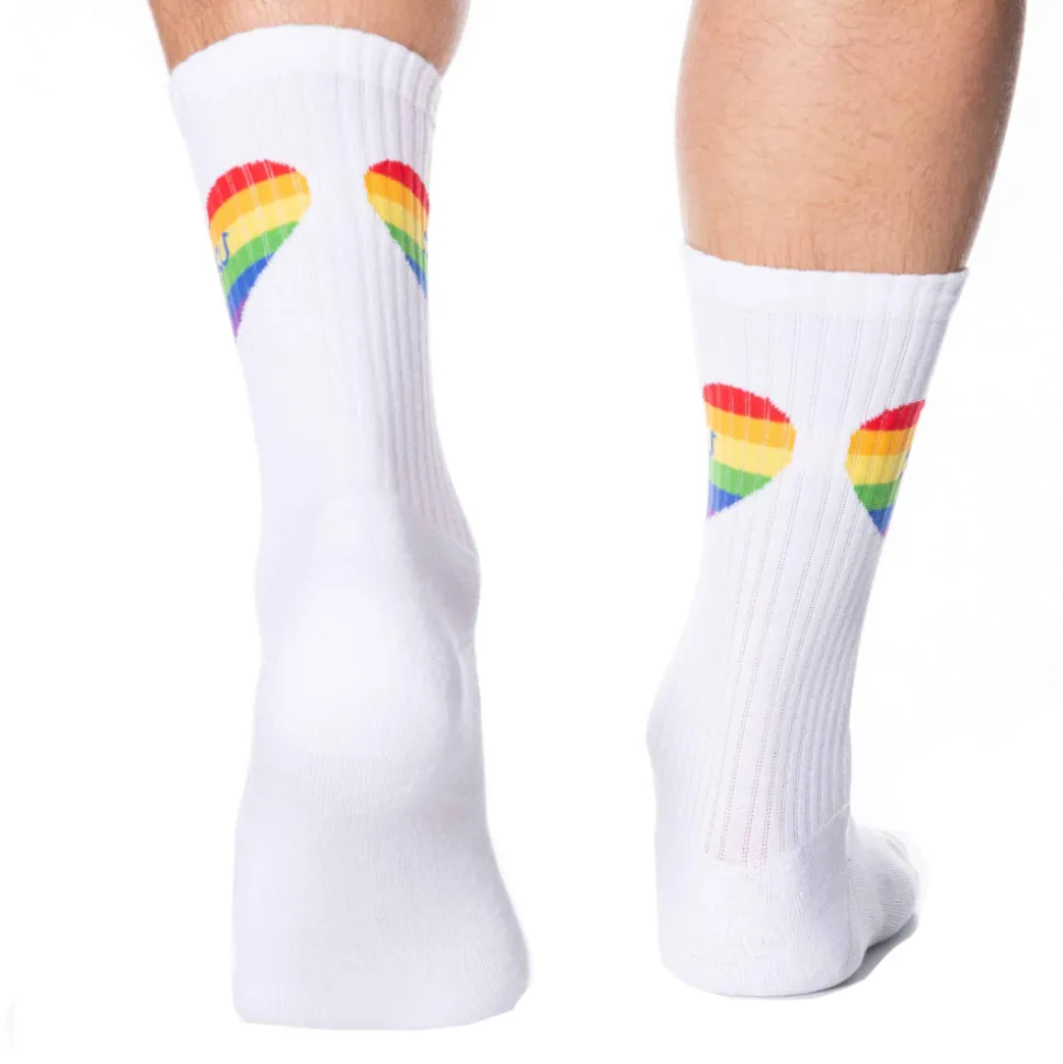 Chaussettes Sport Cœurs Rainbow