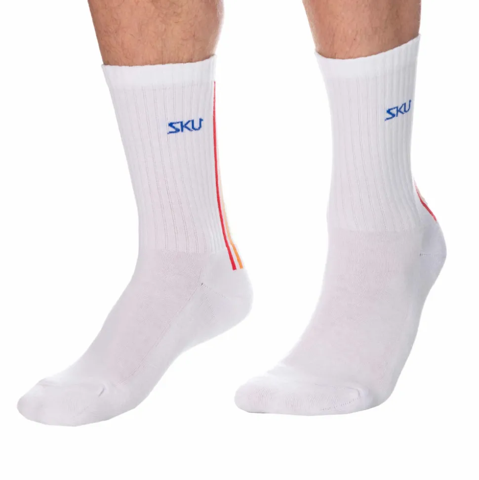 Chaussettes Sport Rainbow Blanches