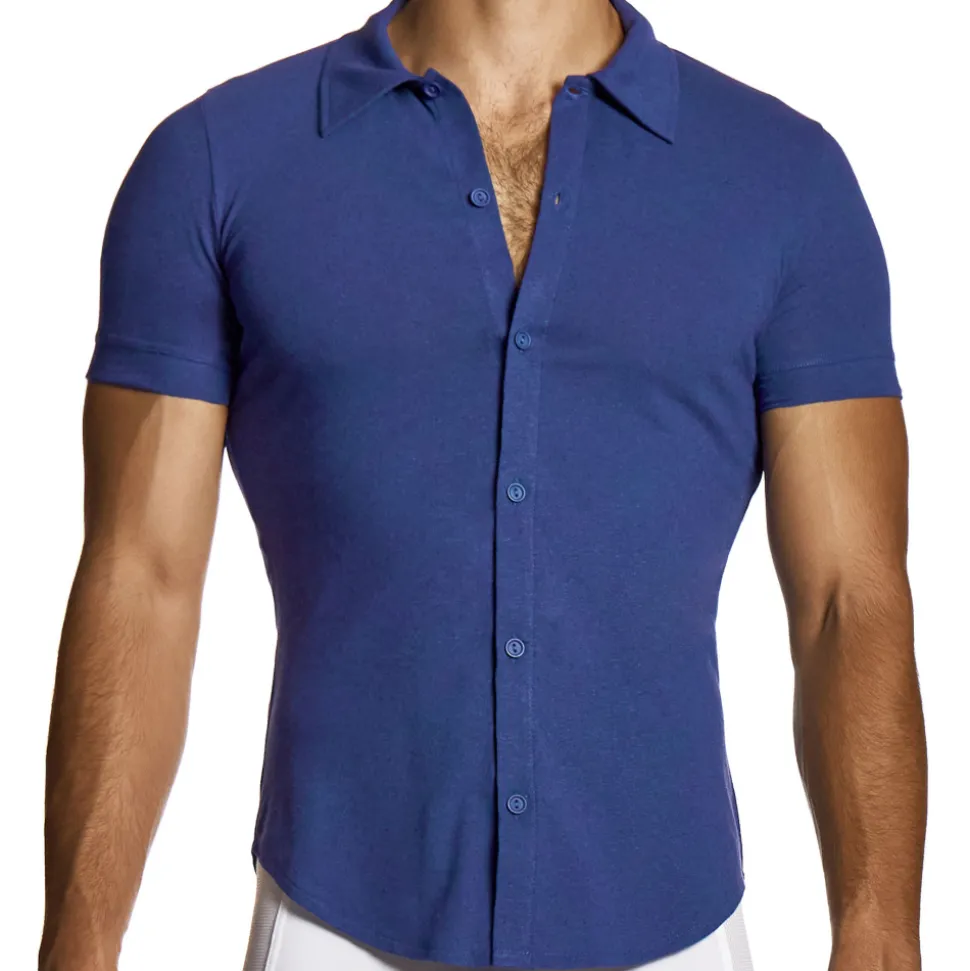 Chemisette en Lin Bleu Marine