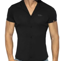 Chemisette Slim Fit Microfibre Noire