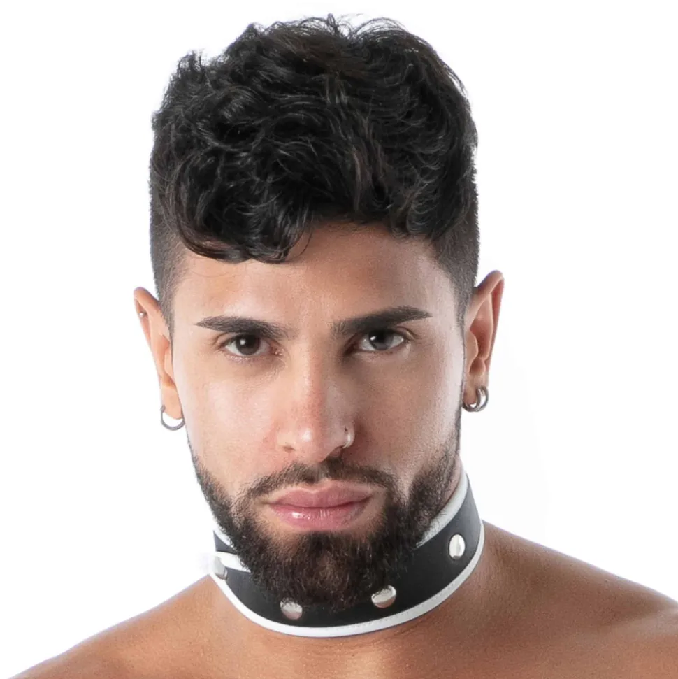 Collier en Néoprène Noir - Blanc