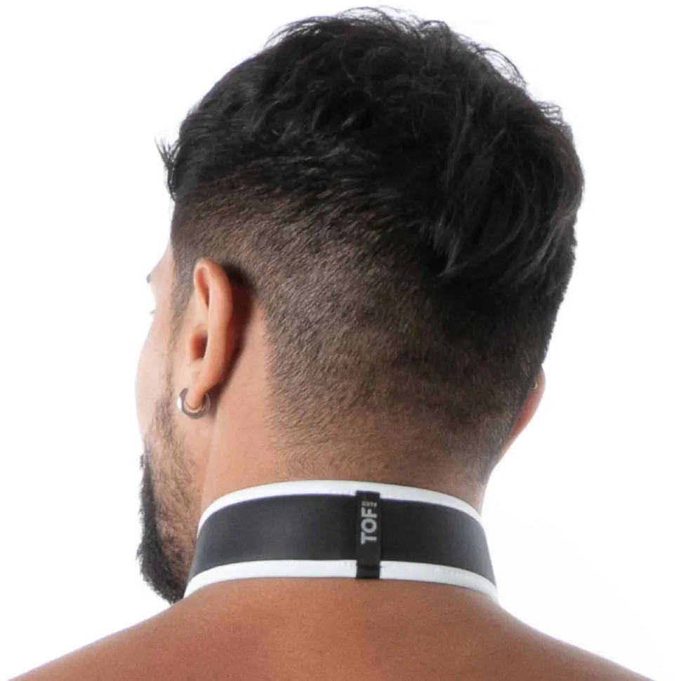 Collier en Néoprène Noir - Blanc