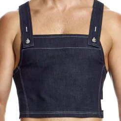 Crop Top Denim Bleu