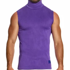 Débardeur Col Roulé Curved Violet