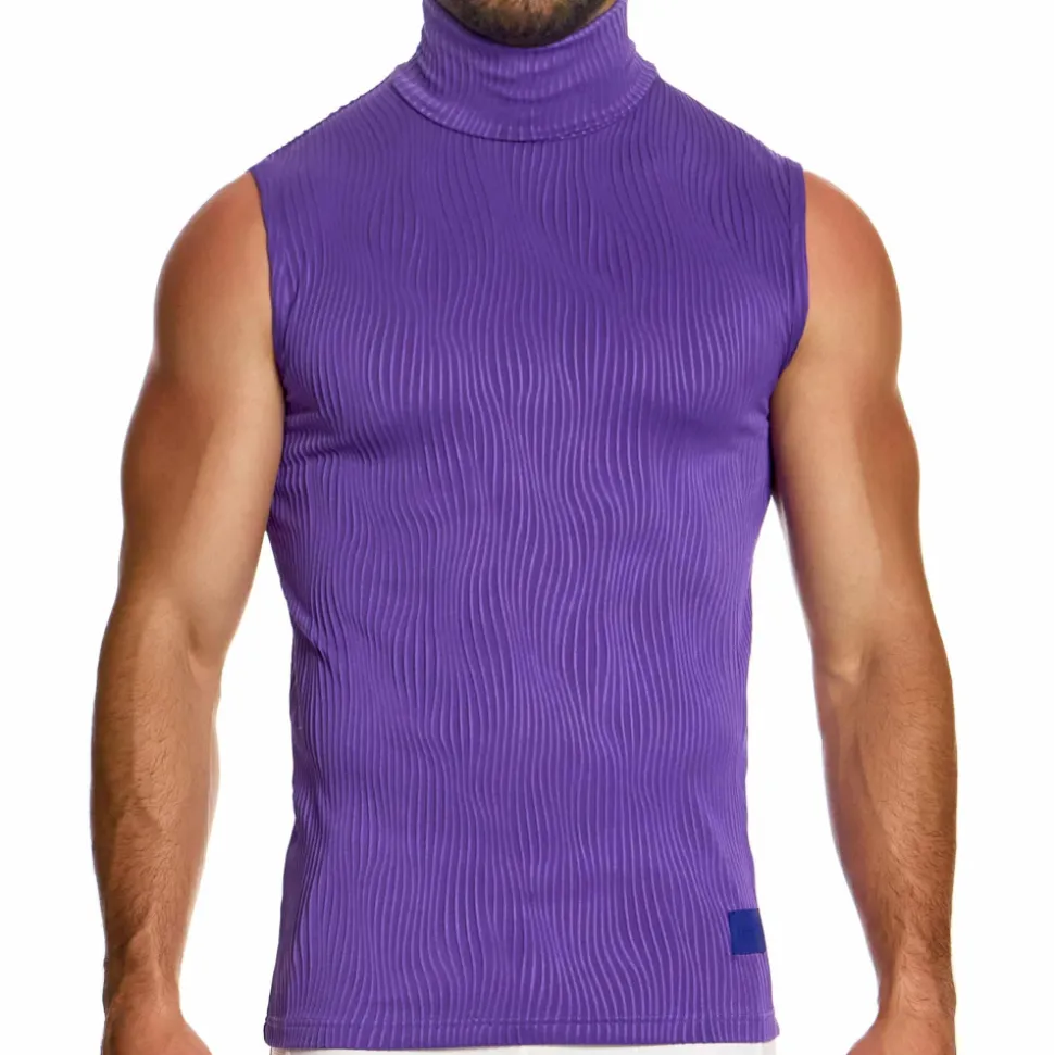 Débardeur Col Roulé Curved Violet