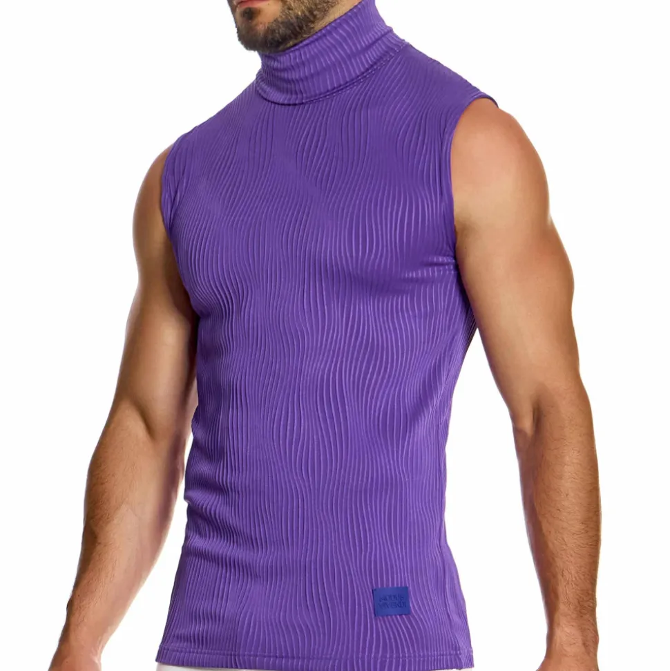 Débardeur Col Roulé Curved Violet