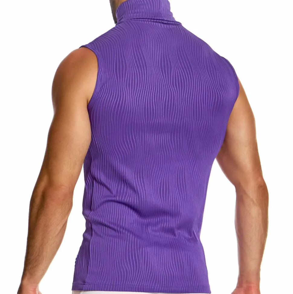 Débardeur Col Roulé Curved Violet