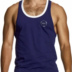 Débardeur Coton Athletic Bleu Marine