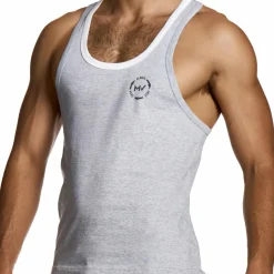 Débardeur Coton Athletic Gris Chiné