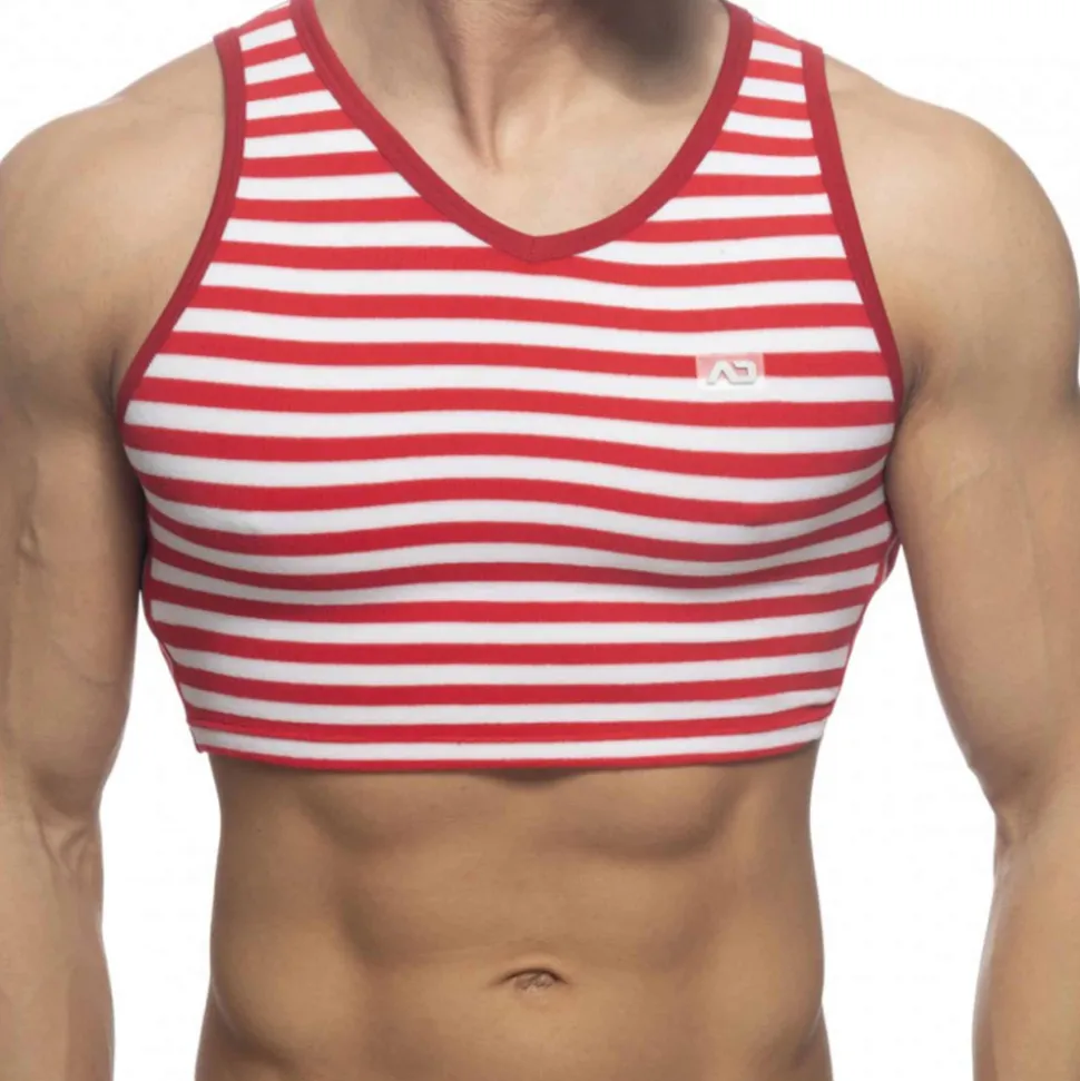 Débardeur Crop Velvet Sailor Rouge