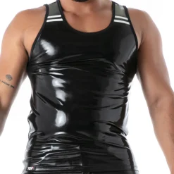 Débardeur en Latex Seconde Peau Noir