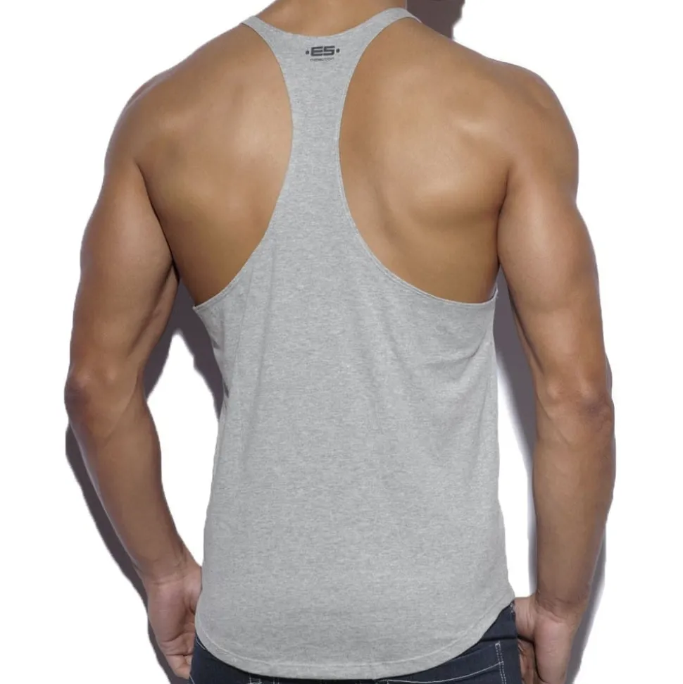 Débardeur Fitness Uni Gris