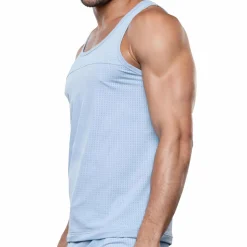 Débardeur Gym Mesh Breeze Bleu Clair