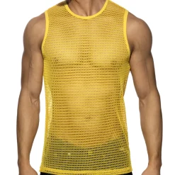 Débardeur Maille Ajourée - Jaune