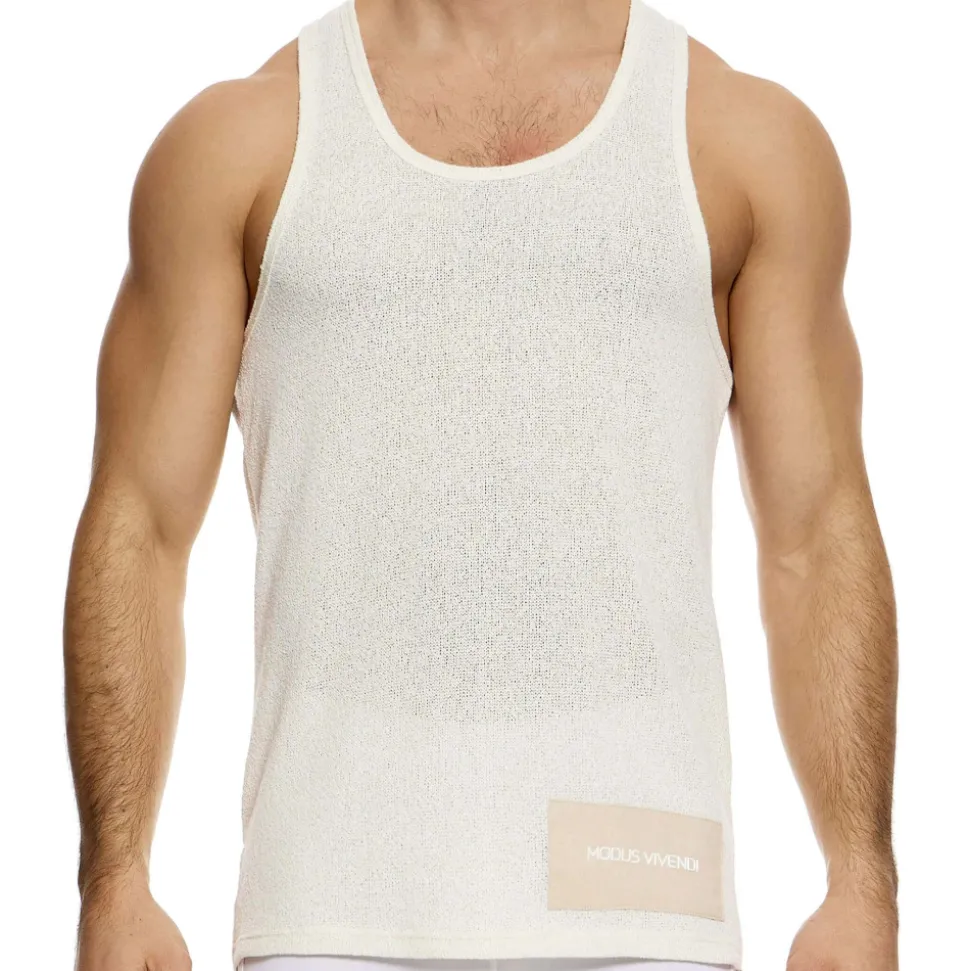 Débardeur Plain Knit Beige