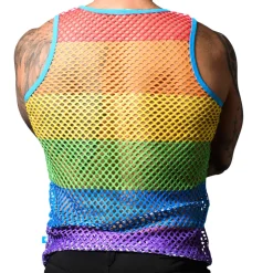 Débardeur Pride Mesh Arc-en-Ciel