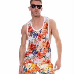 Débardeur Tropical Summer Blanc