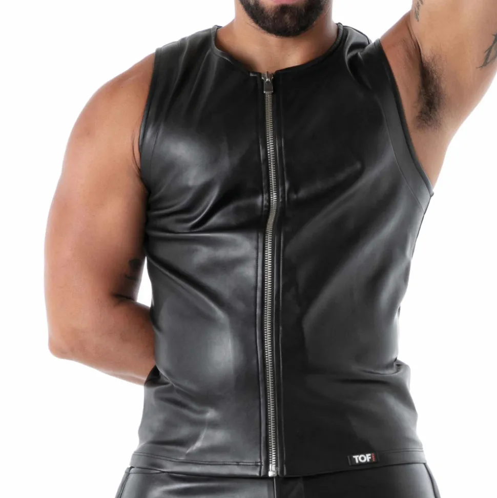 Débardeur Zippé Kinky Noir