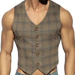 Gilet Tweed Marron