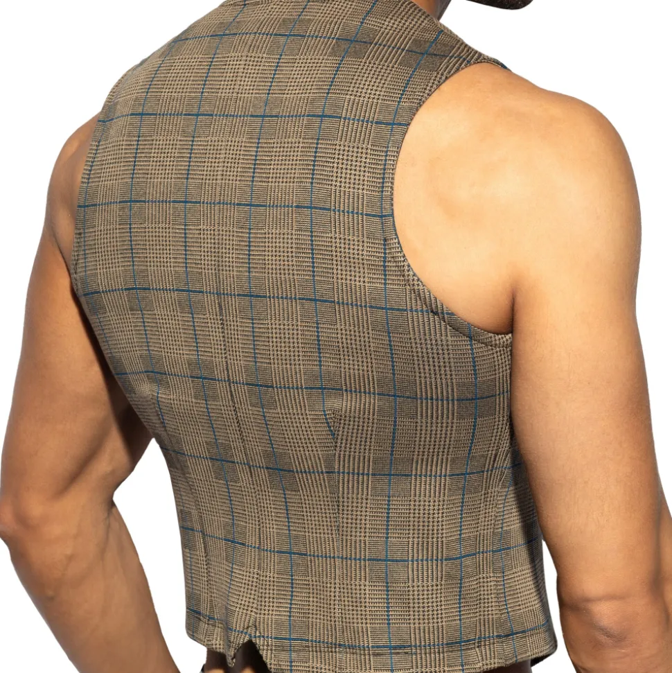 Gilet Tweed Marron