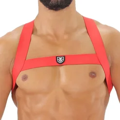 Harnais Elastique Fetish Rouge